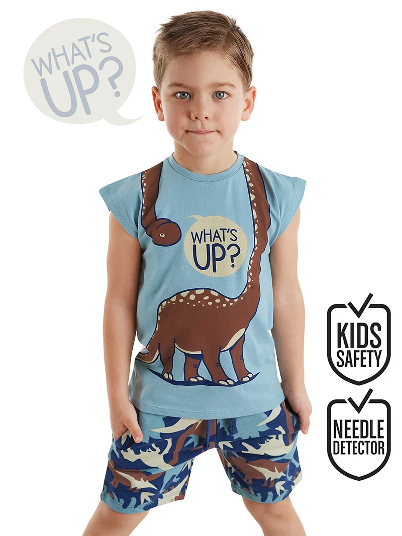 دينوكيدس طقم شورت وتيشيرت صيفي للأولاد من تايتان